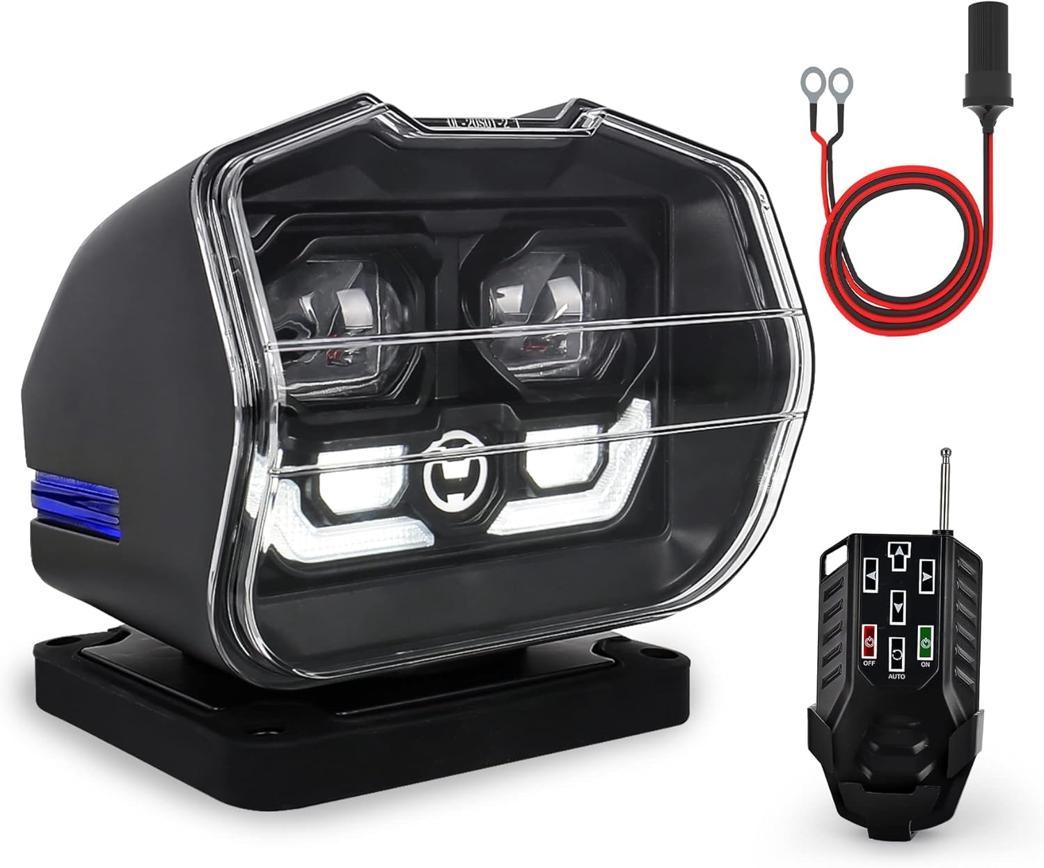 Wireless Remote Control 360° Rotating Search Light with Magnetic Base U5551