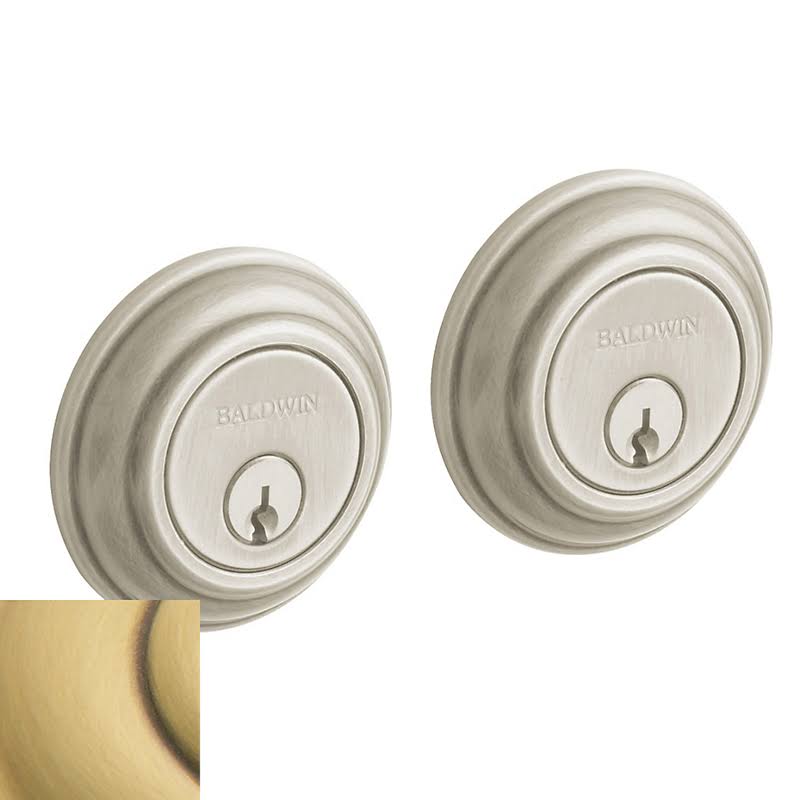 Satin Brass and Brown Double Cylinder Deadbolt Q2451