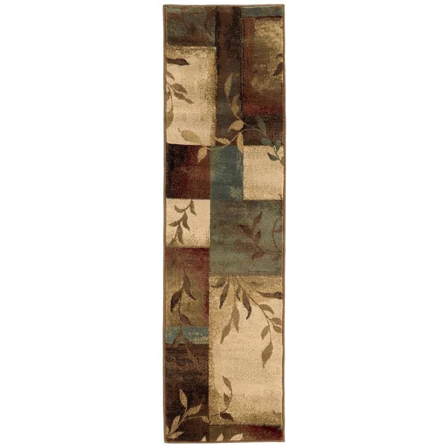 Brown Geometric Runner Z709