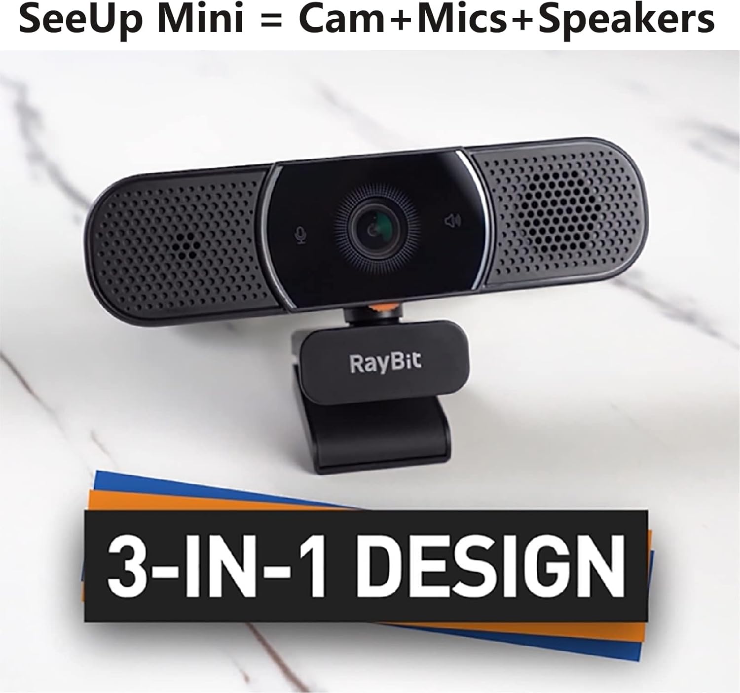 2 Pack Webcam with Microphone and Speaker F509