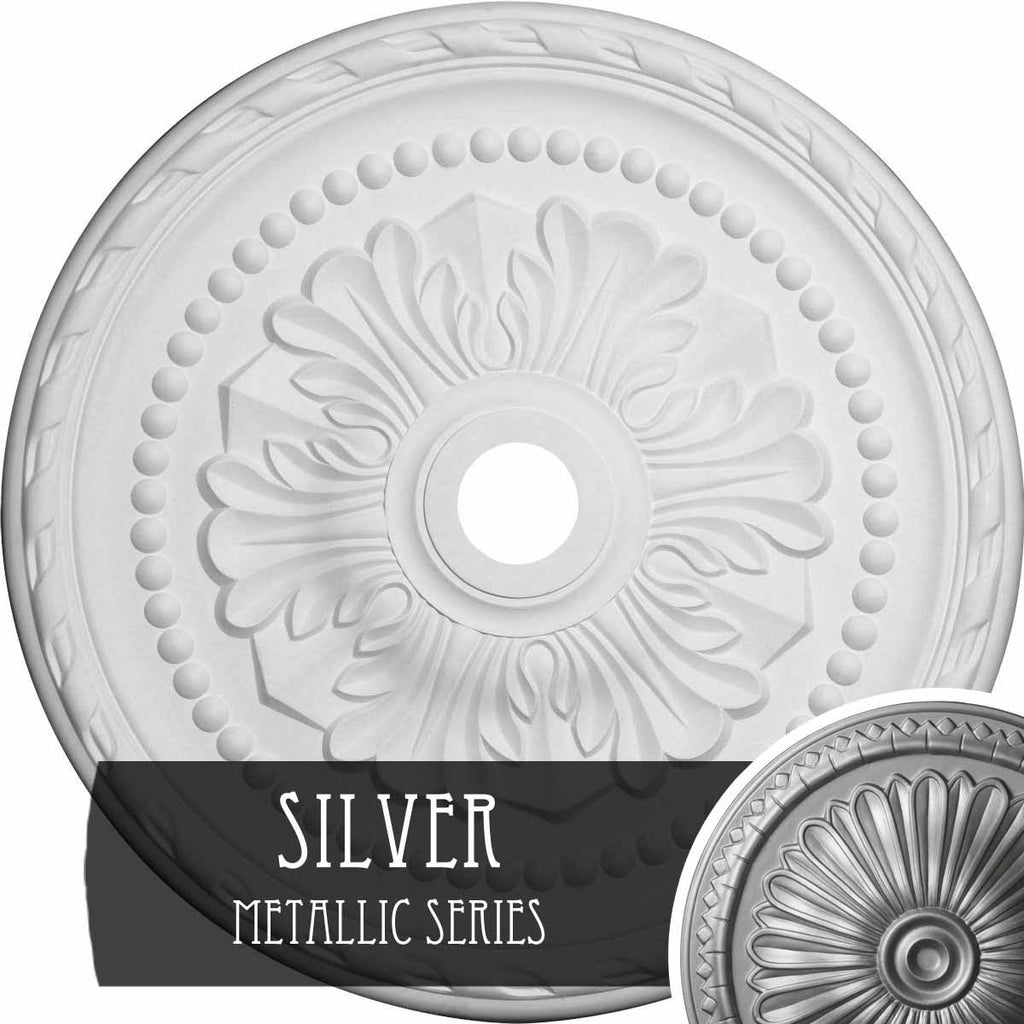 Silver Palmetto Ceiling Medallion E658447