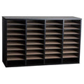 Black Wood Adjustable 36 Compartment Literature Organizer S4738