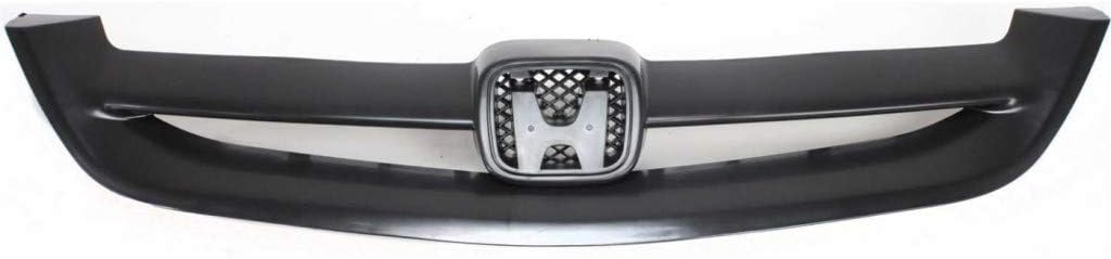 Black Grille Assembly for Honda Civic Coupe Plastic Pack of 2 D804239