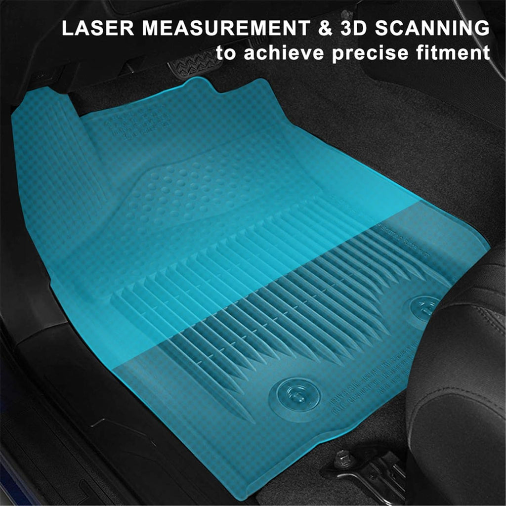 Black TPE Floor Mats for Toyota Tacoma Double Cab Q296