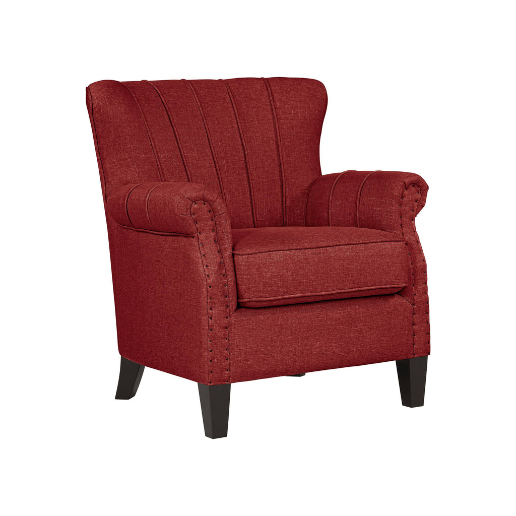 Soft Red Linen Armchair D199