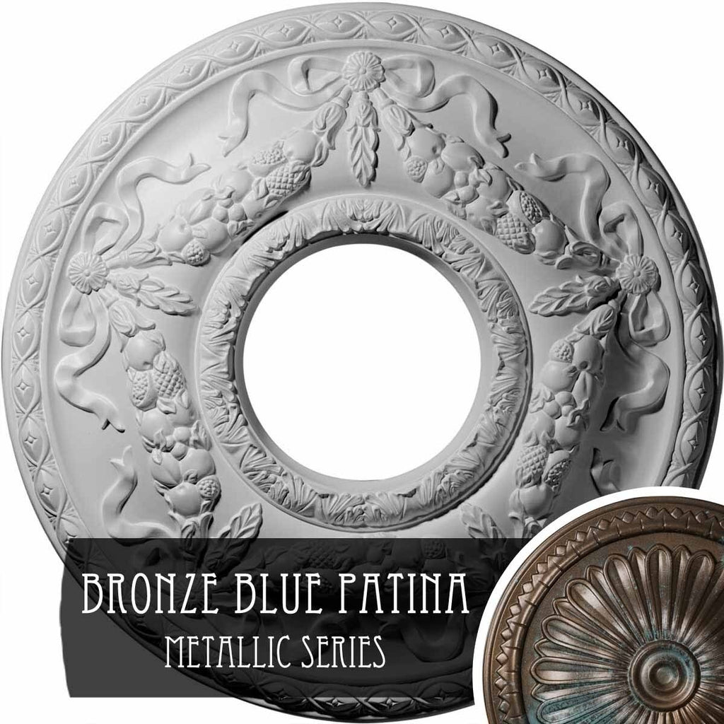 Bronze Blue Patina Ceiling Medallion F5730