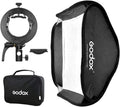 31x31inch 80x80cm Foldable Softbox Diffuser with Bowens Mount Speedlite Bracket Pack of 2 Z81628