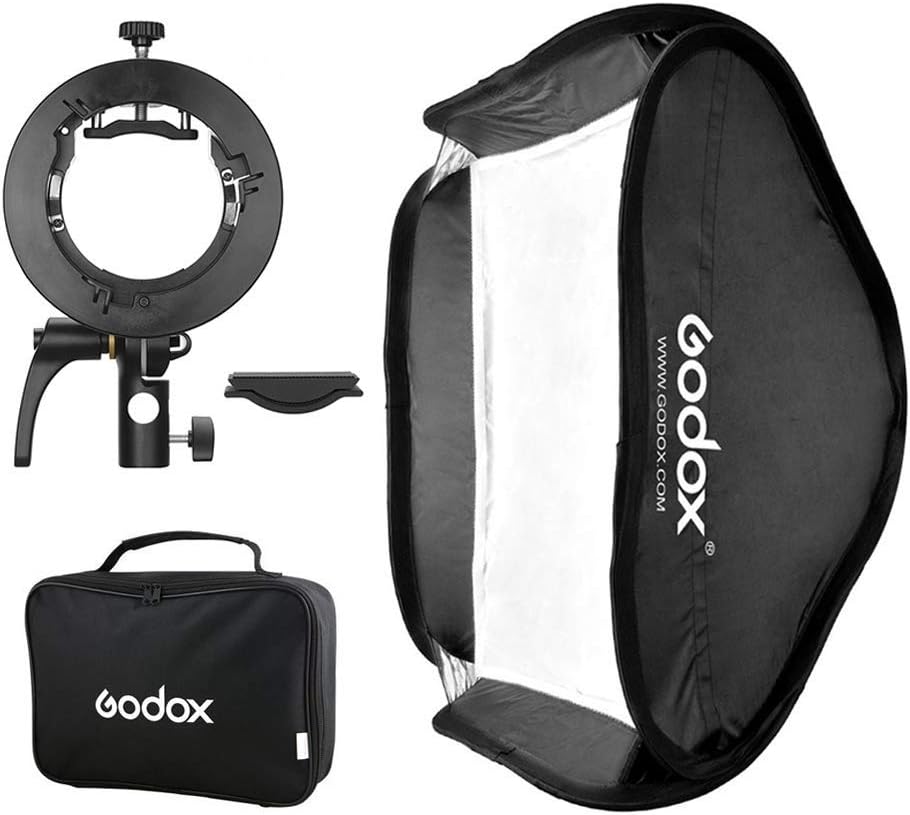 31x31inch 80x80cm Foldable Softbox Diffuser with Bowens Mount Speedlite Bracket Pack of 2 Z81628