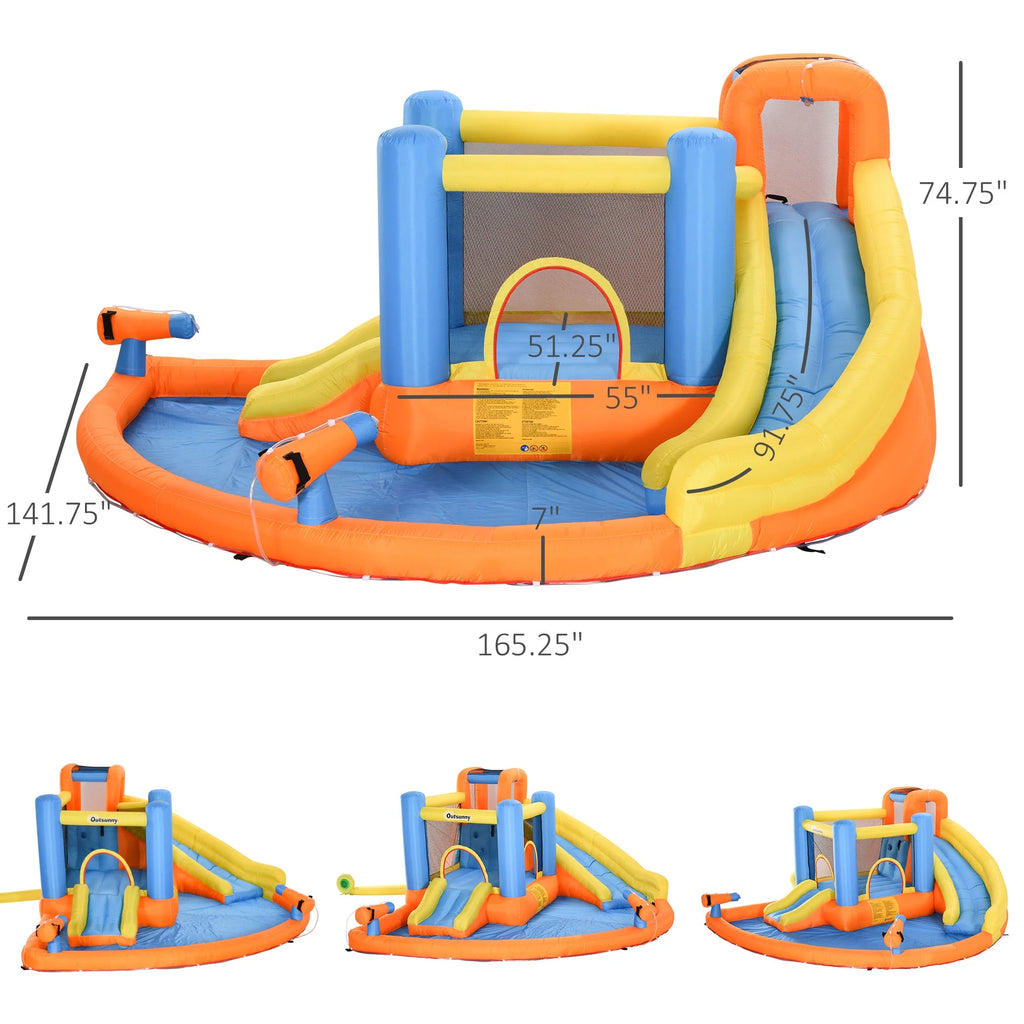 5 in 1 Inflatable Water Park Bounce House with Blower U756