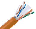 Cat6a Riser Bulk Ethernet Cable, Unshielded CMR, UTP, 23 AWG Orange Z5587
