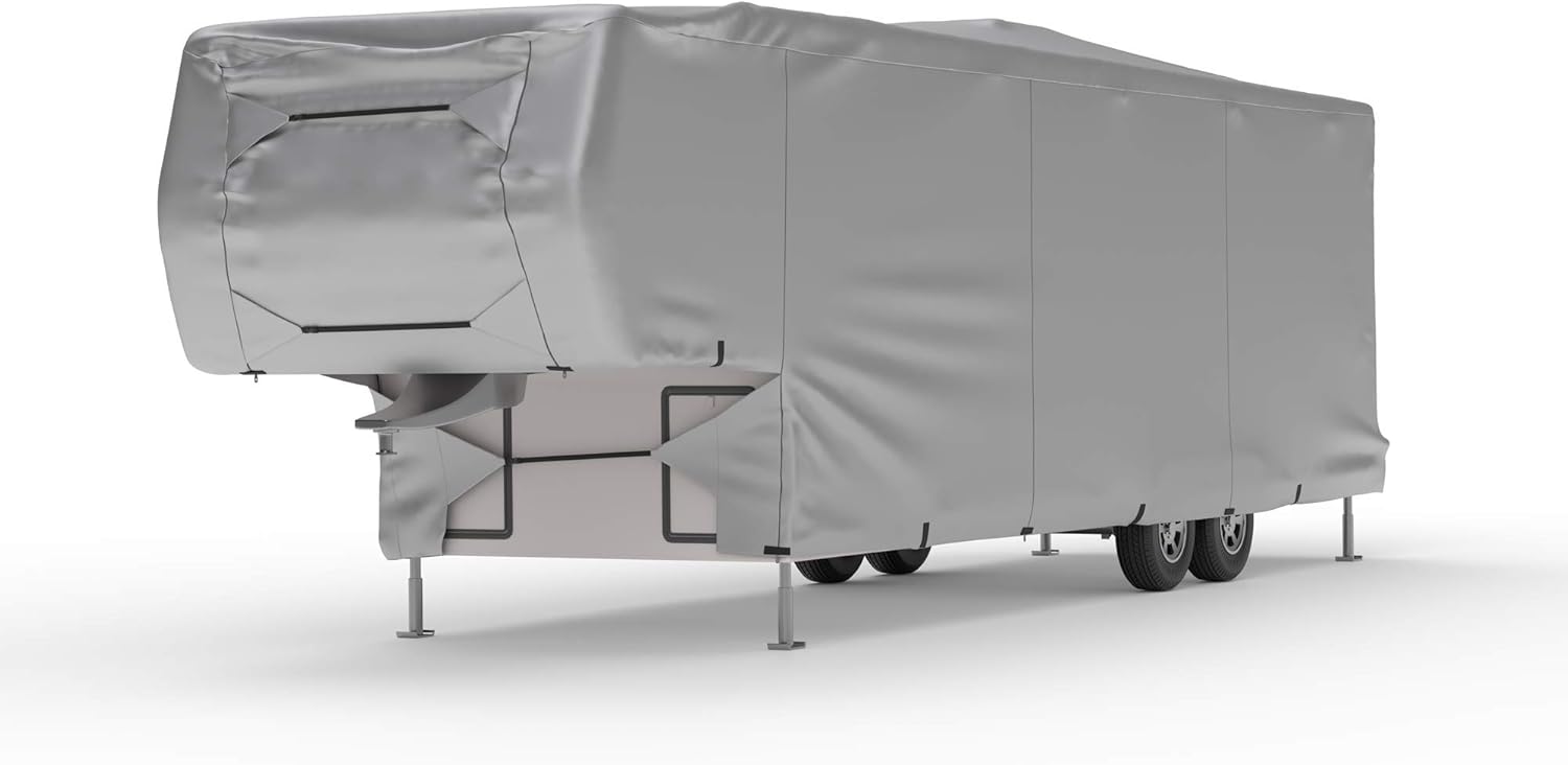 Weatherproof RV Cover for 5th Wheel RV 30' - 32' Long with Fleece Lining W359591