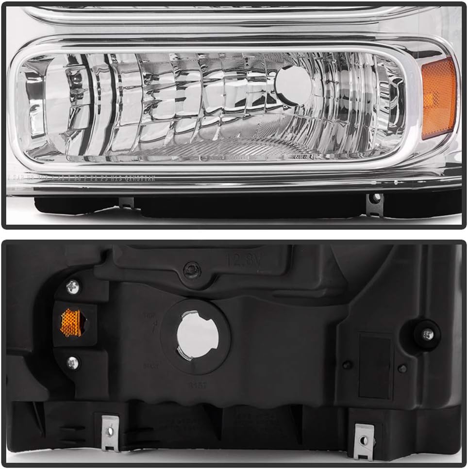 Chrome Headlights Headlamps Set Left Right R960