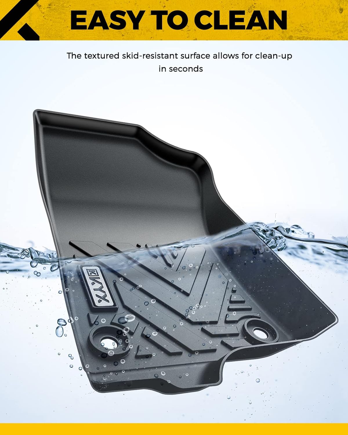 Black TPE All Weather Car Floor Mats B11429