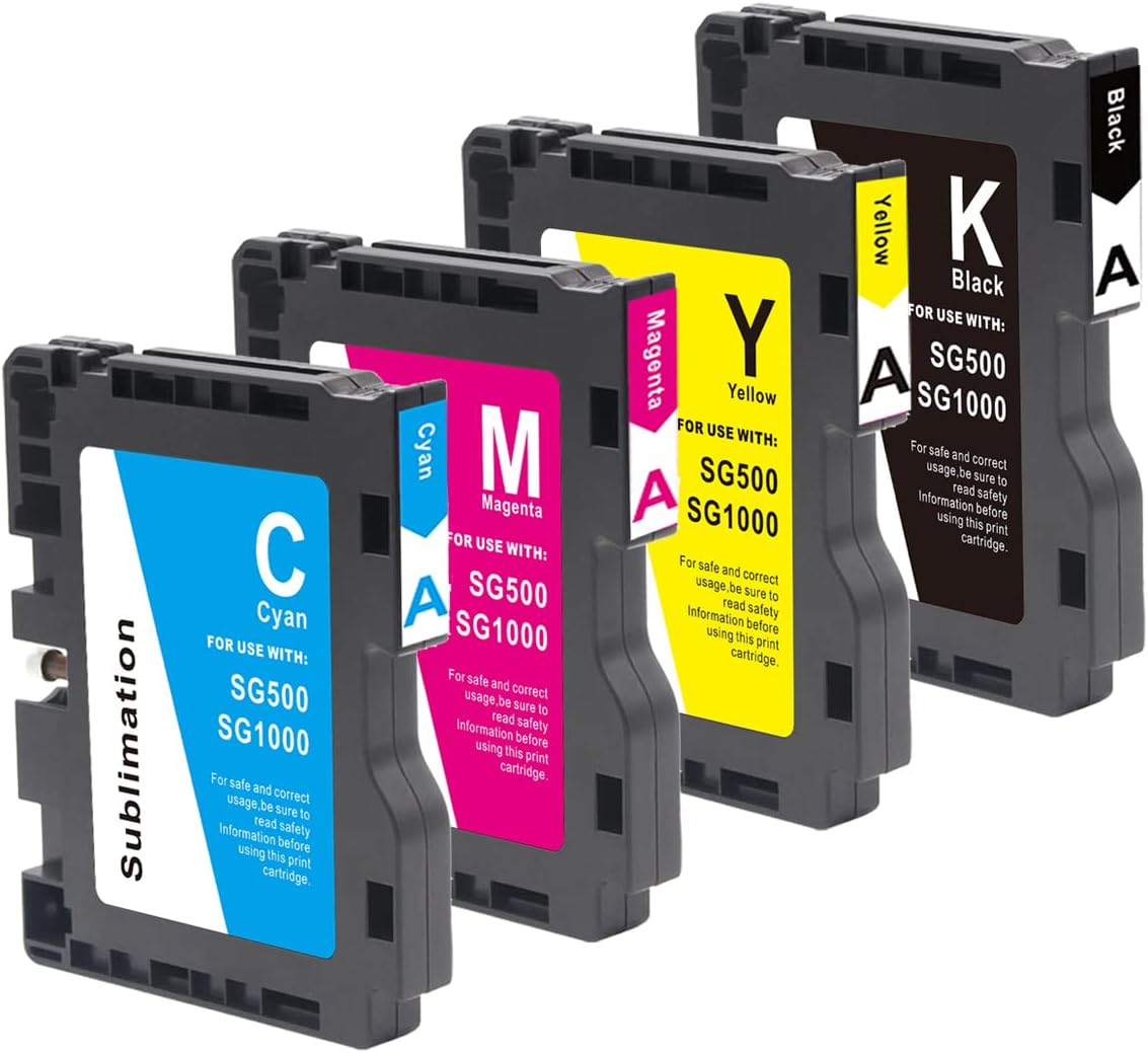 Sublimation Ink Cartridge 4-Pack for Sawgrass Virtuoso SG500 SG1000 Printer R694