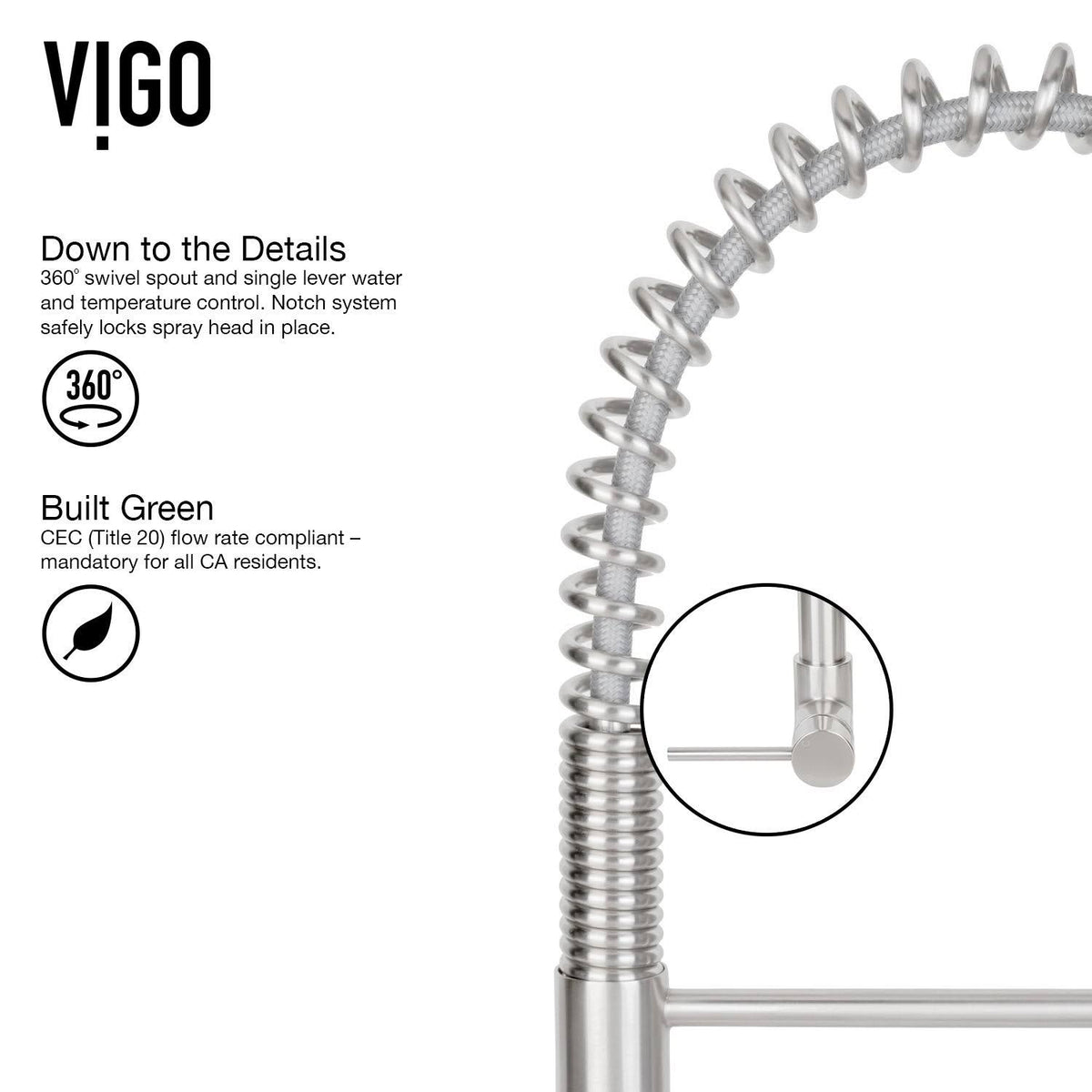 Stainless Steel Pull-Down Spray Kitchen Faucet with Deck Plate Q4183