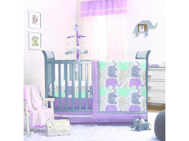 Purple Grey Elephant Musical Mobile R143233