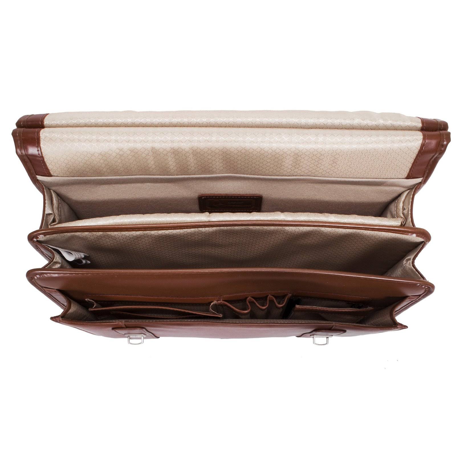 Brown Double Compartment Laptop Case P68219
