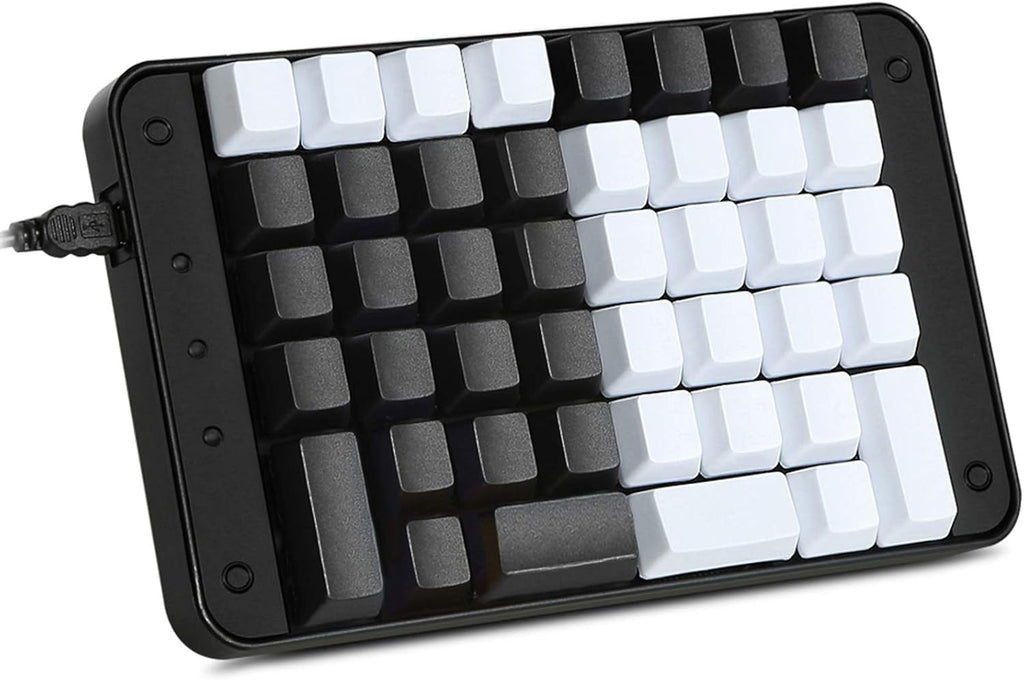 Single-Handed Programmable Mechanical Keyboard with Gateron Red Switch, 46 Programmable Keys, 8 Macro Keys, PBT Keycap J668