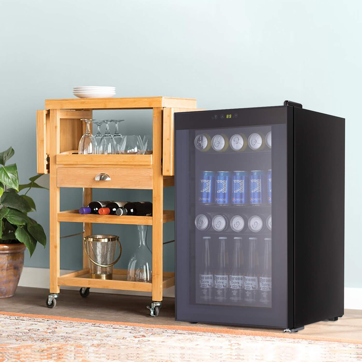 2.3 Cu.ft 85 Can Mini Fridge with LCD Temperature Control E844305