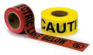 Yellow Buried Barricade Tape, 3 in x 300 ft L28012