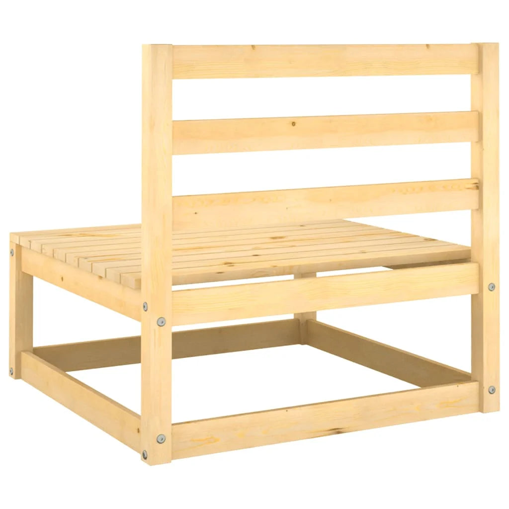 2 Piece Patio Lounge Set with Cushions Solid Wood Pine E983707