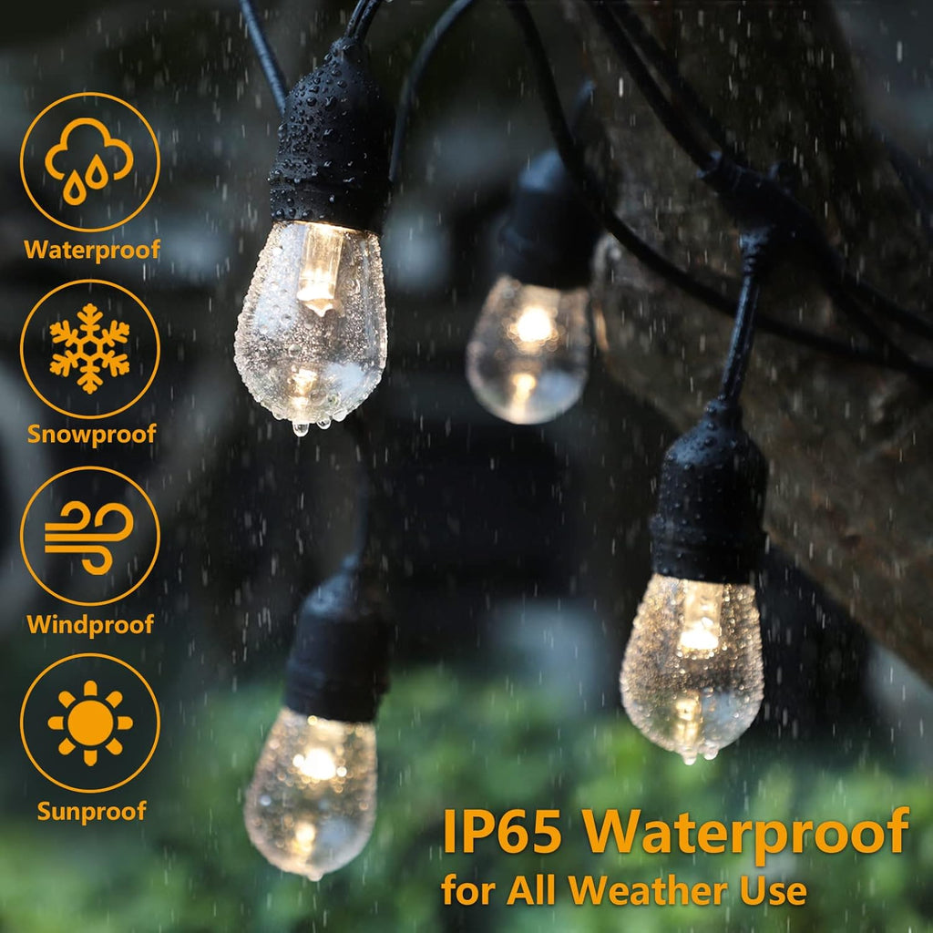 48FT Waterproof Dimmable LED String Lights with Remote D735357