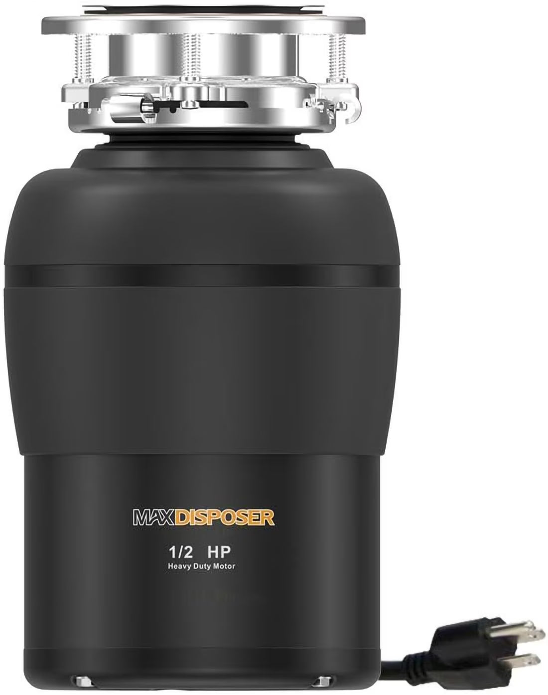 Garbage Disposal with Stainless Steel Grinding Chamber, 1/2 HP Continuous Feed with Power Cord N476