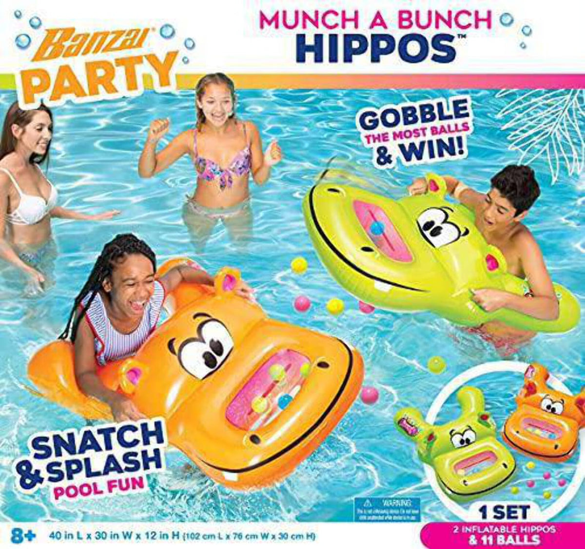 Hippos Pool Toy & Floatie Game N1793