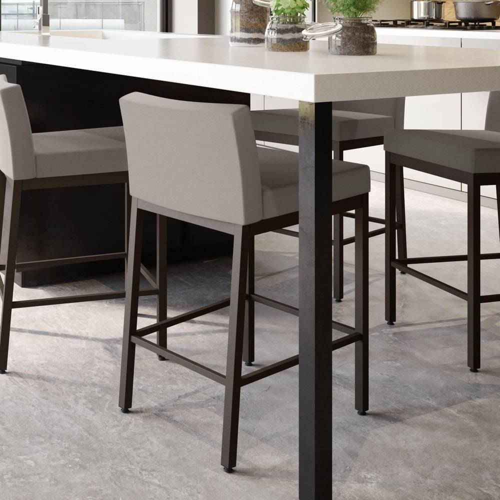 Cream Faux Leather Bar Stool F7872