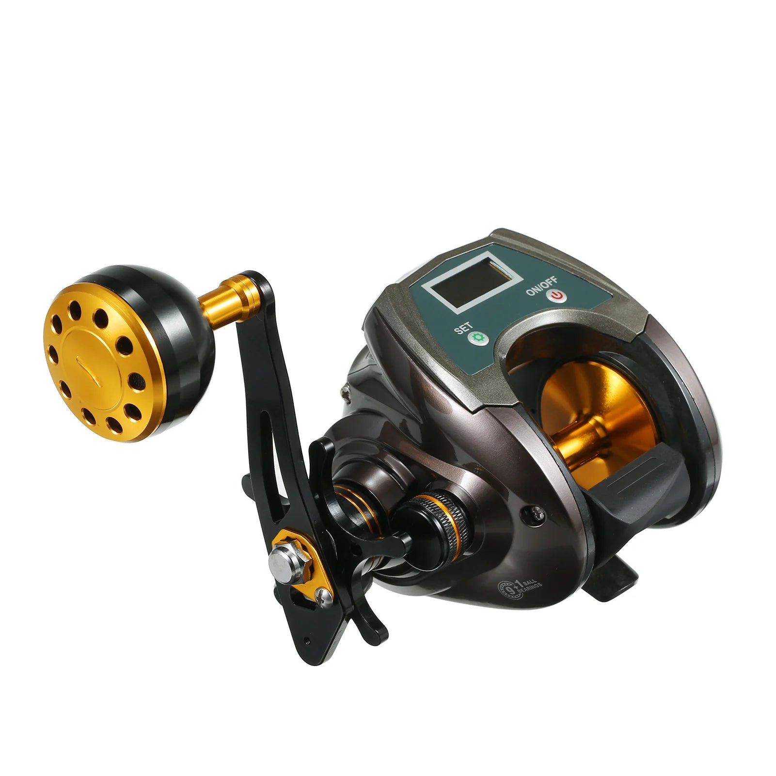 USB Rechargeable Carbon Fiber Baitcasting Reel 9+1BB Electric Fishing Reel High Speed 6.4:1 Magnetic Brake System Left Hand S558980
