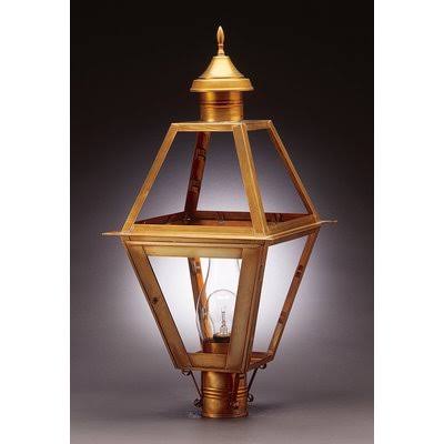 Antique Brass 1-Light Lantern Head with Frosted Shade I3374