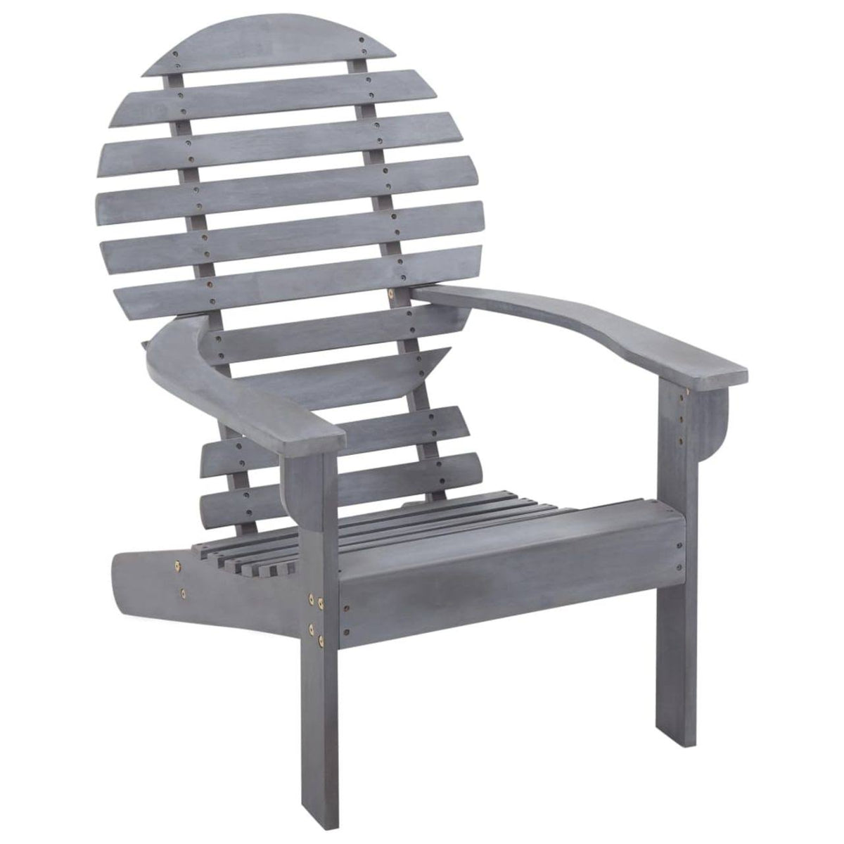 Gray Solid Acacia Wood Adirondack Chair P2185