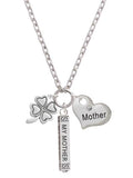 Silvertone Four Leaf Clover Bar Necklace G98847