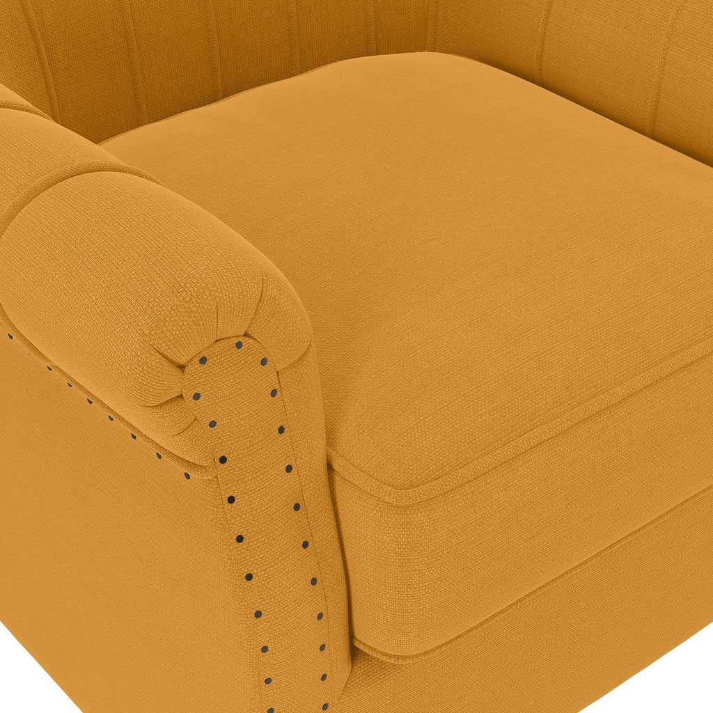 Soft Red Linen Armchair D199