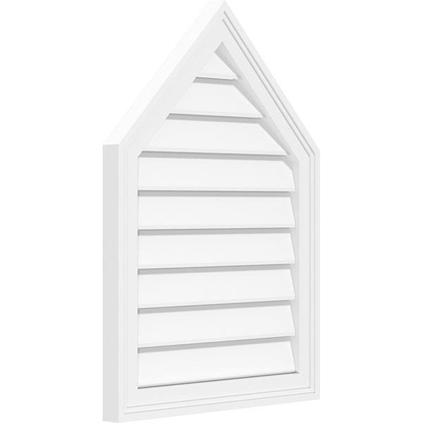 Peaked Top Surface Mount PVC Gable Vent V468384