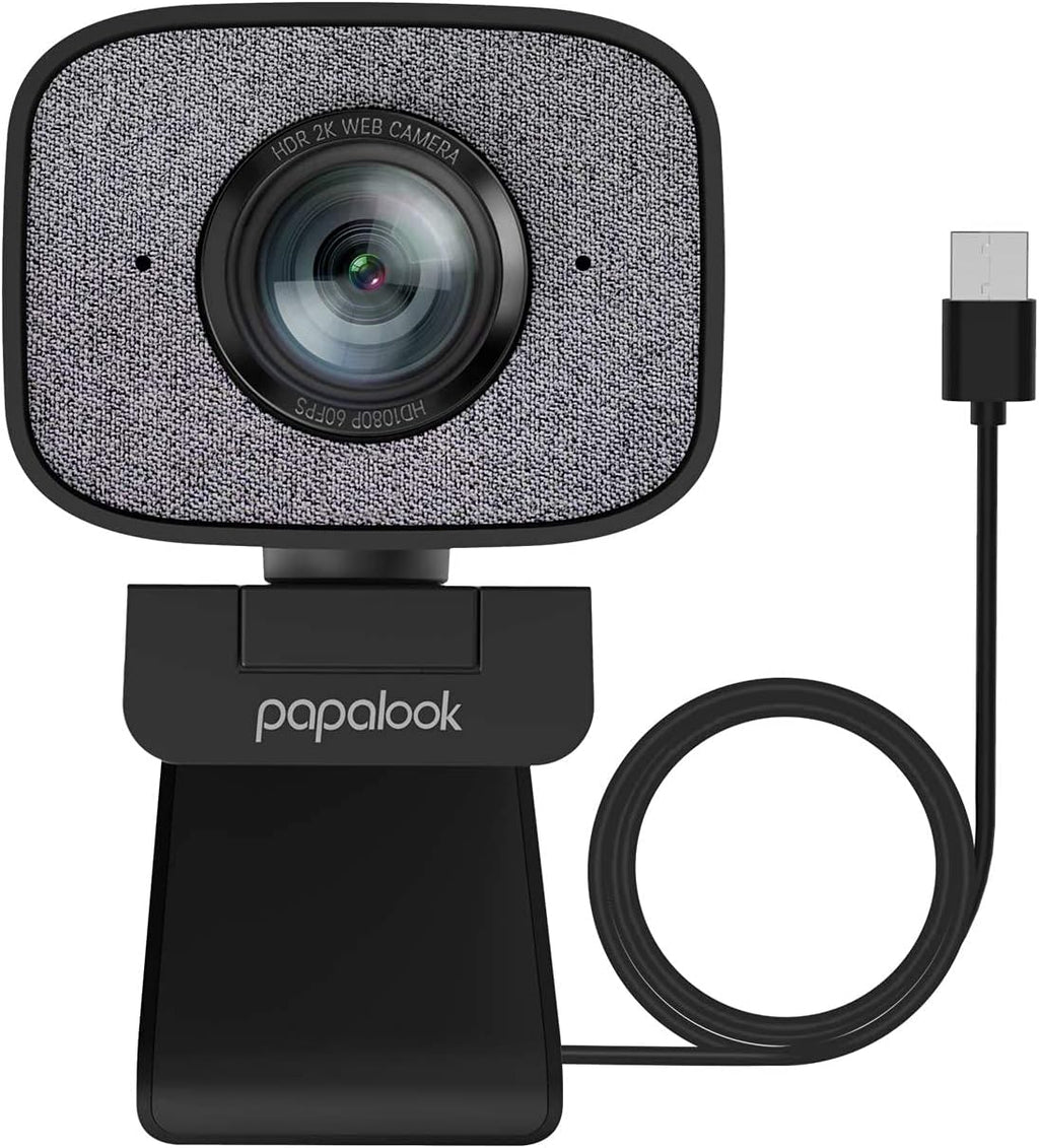2K Ultra HD Webcam with Dual Microphone and Privacy Cover Q668