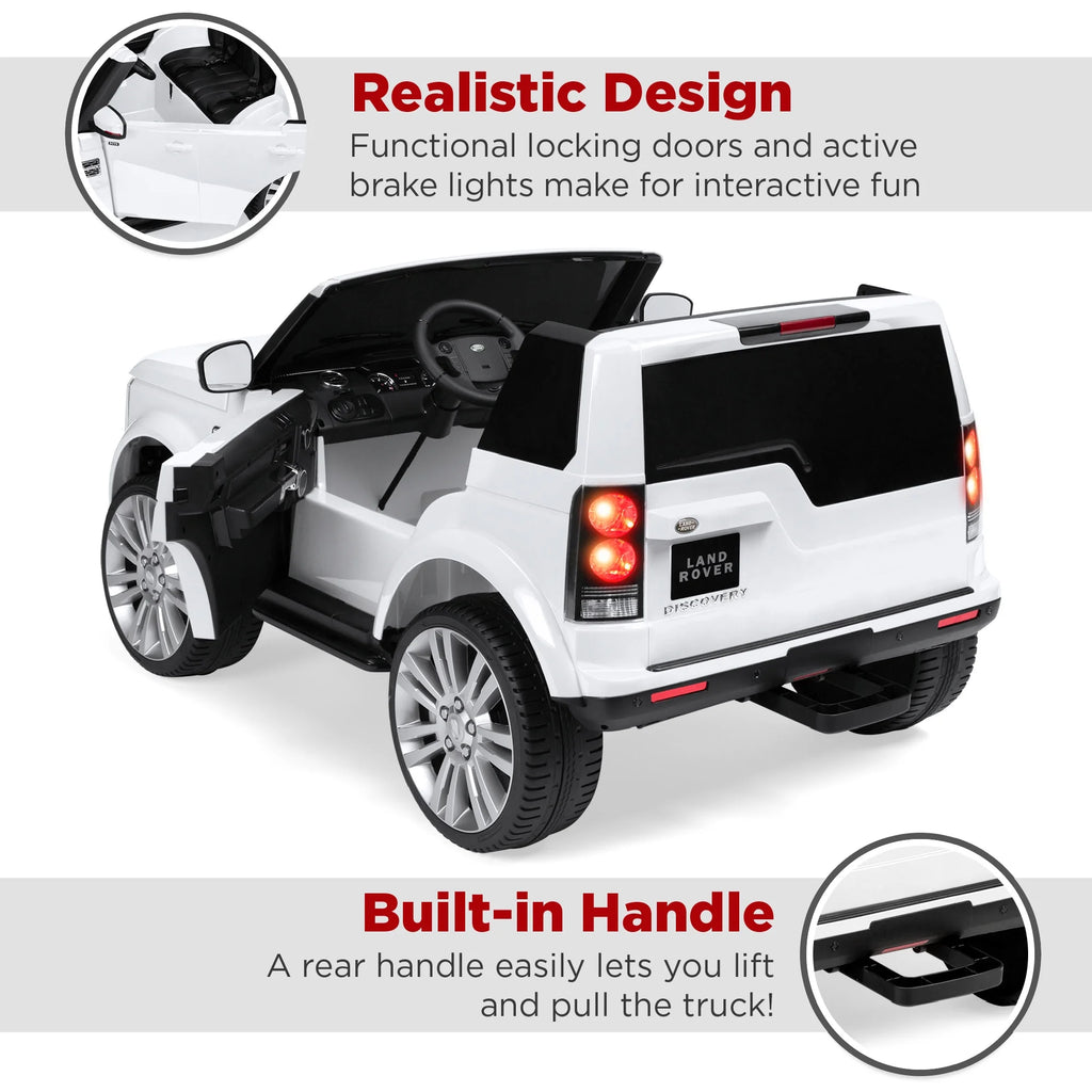 White 2-Seater Ride On Car Toy with Parent Remote Control Y6770