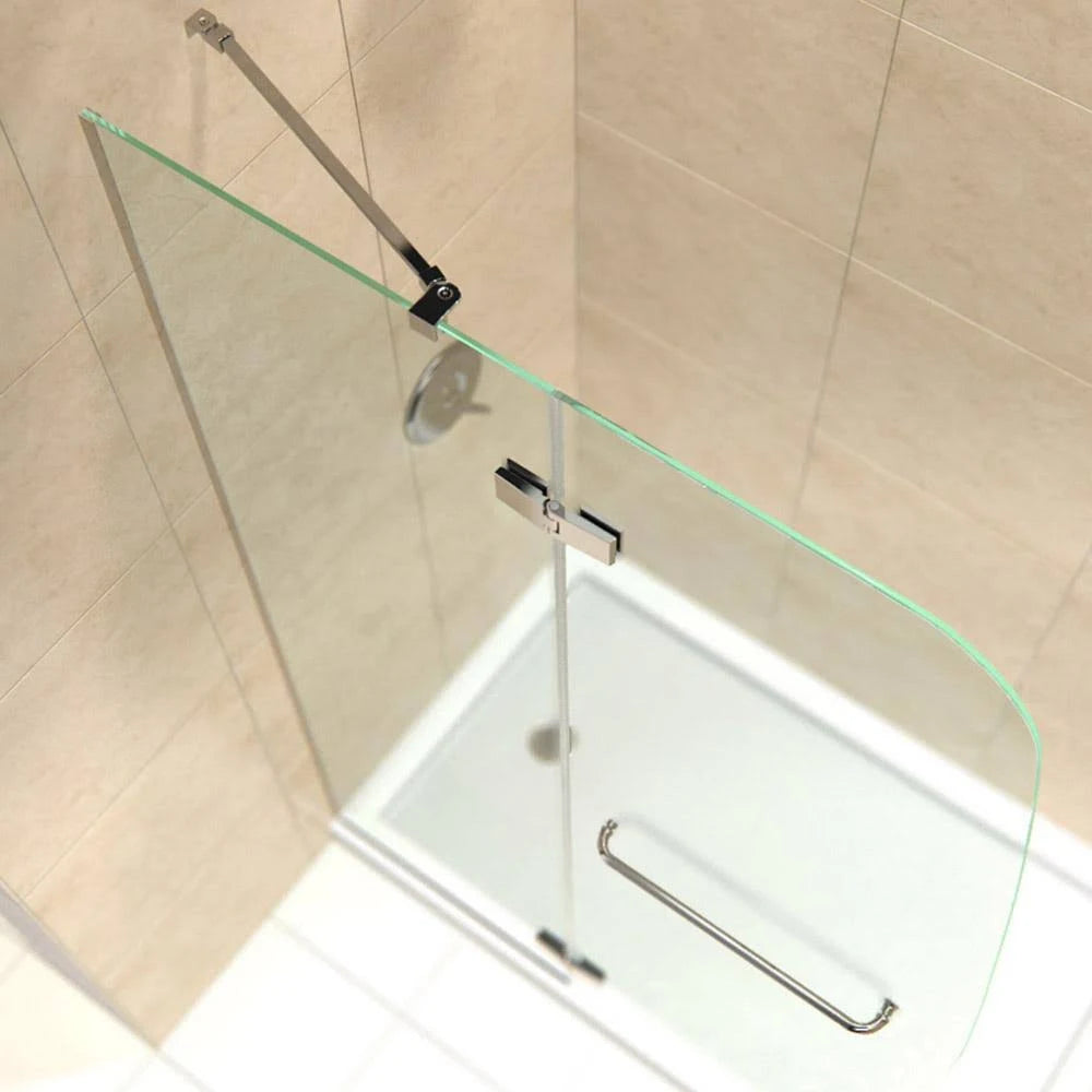Frameless Shower Door in Brushed Nickel D734343