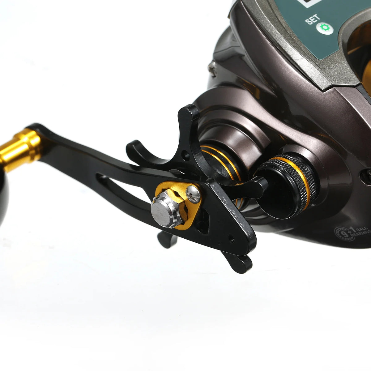 USB Rechargeable Carbon Fiber Baitcasting Reel 9+1BB Electric Fishing Reel High Speed 6.4:1 Magnetic Brake System Left Hand S558980