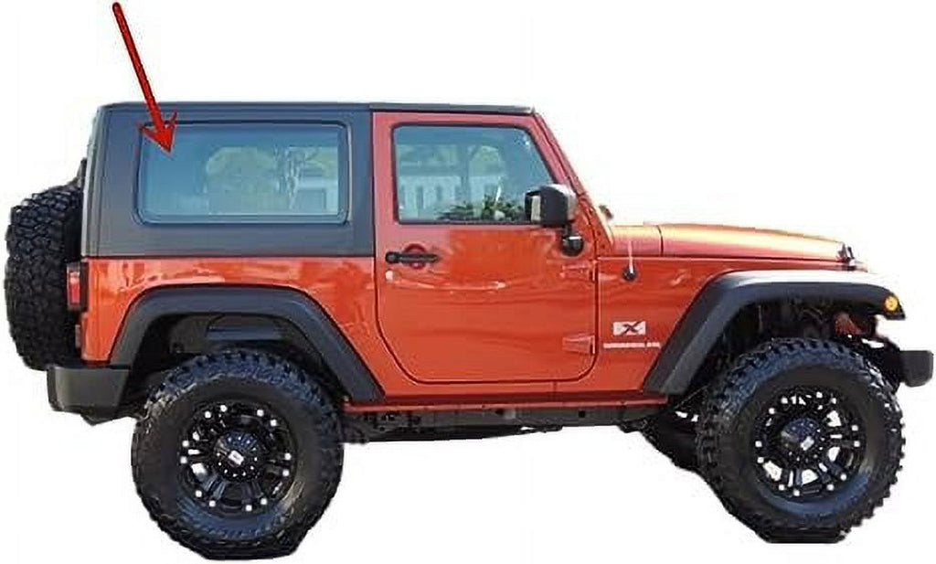 Right Side Quarter Window Glass for Jeep Wrangler 2 Door 2007-2010 E44381
