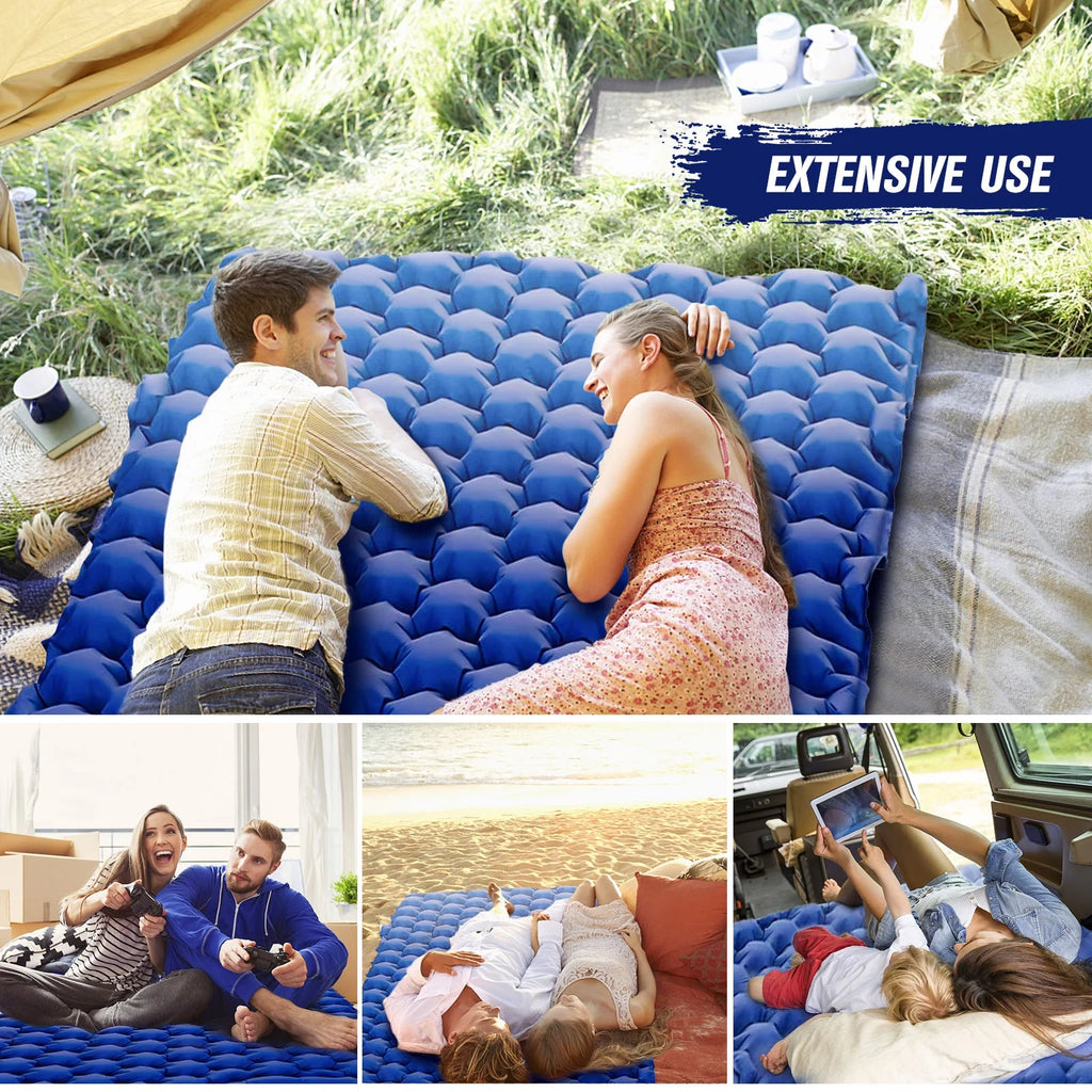 2 Person Waterproof Camping Mat with Air Pillow B47059