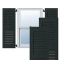 Dark Green Louvered Shutters Pair F784