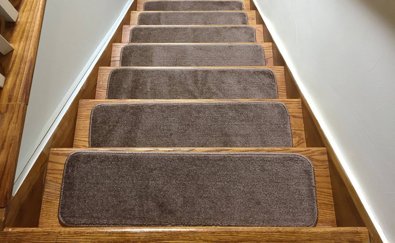 Skid Slip Resistant Carpet Stair Tread 8 inch x 30 inch Set of 7 E918009