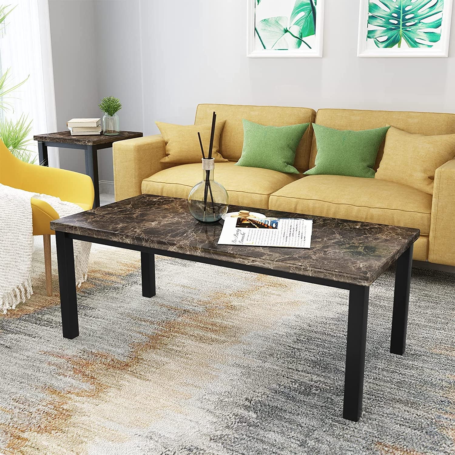 3 Piece Coffee Table Set with 2 End Tables E81566