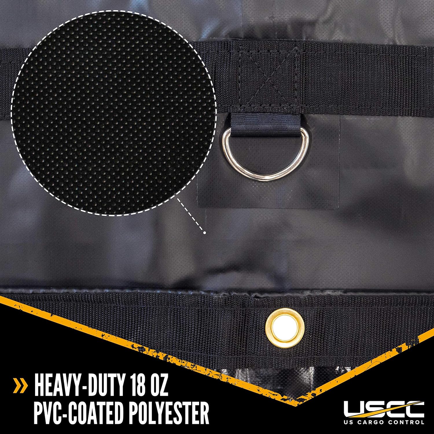 Heavy-Duty Steel Tarp 24 Foot x 18 Foot 18 Ounce PVC-Coated Polyester Waterproof Truck Tarp B973