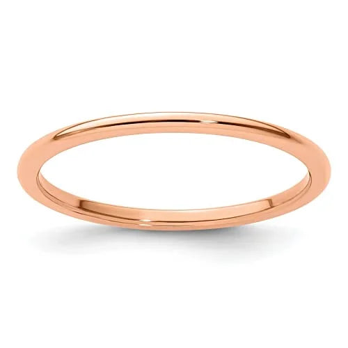 10K Rose Gold Stackable Band Ring Size 8 O2738