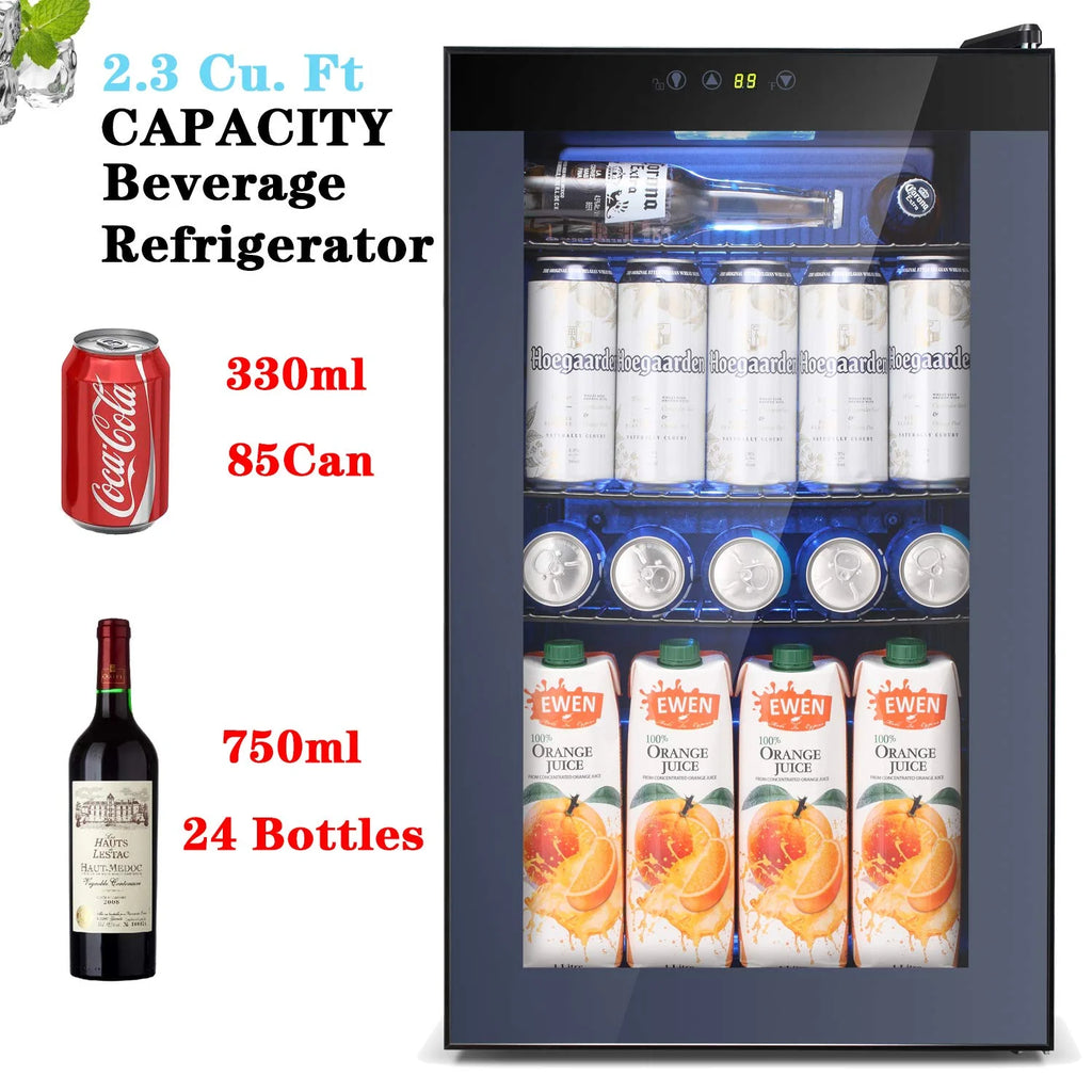 2.3 Cu.ft 85 Can Mini Fridge with LCD Temperature Control E844305
