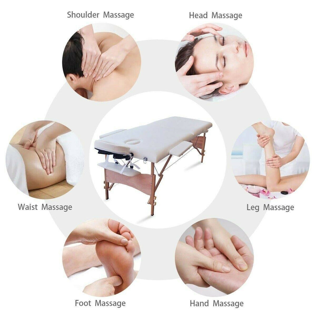 Black Massage Table with Carry Case P826