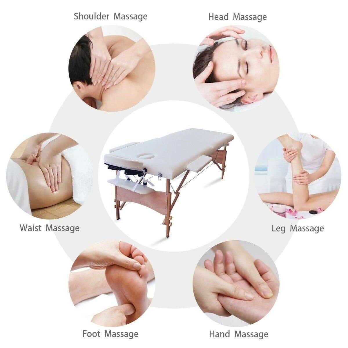 Black Massage Table with Carry Case P826