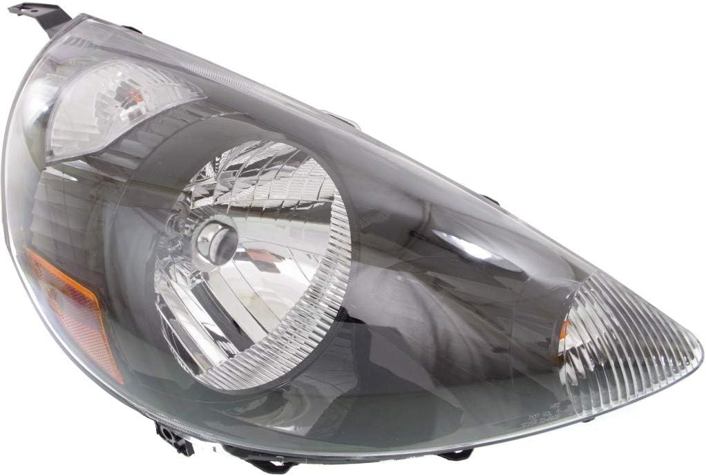 Black Headlight Assembly for Honda Fit 2007 2008 Passenger Side C246650